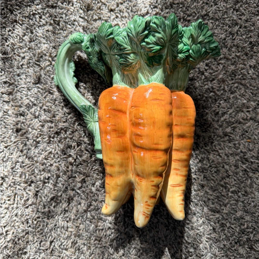 Carrot Shaped Ceramic Pitcher